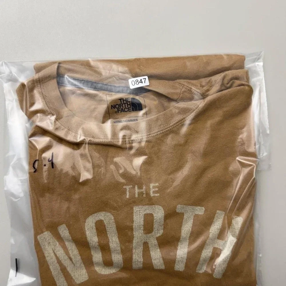 The North Face Mens Khaki Tan Brown Graphic T-Shirt Since 1966 Small